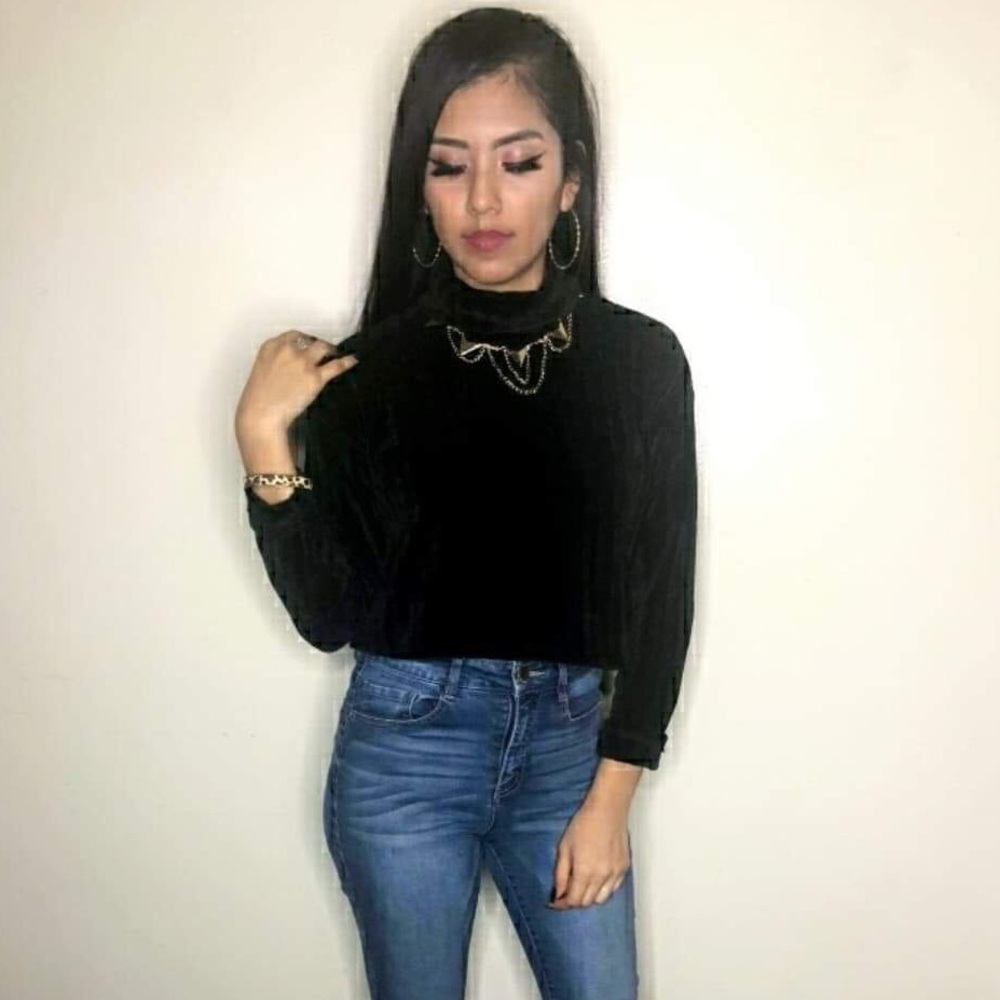 Black turtleneck sweater